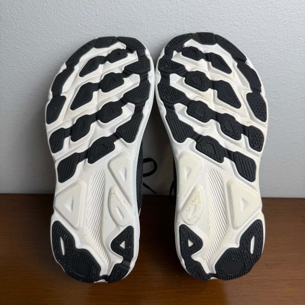 HOKA Clifton 9 Running Shoes Black/White Women US 7.5B - Picture 10 of 10